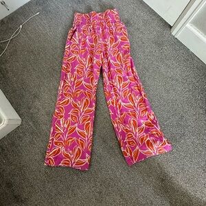 Vibrant Pink Floral Pants